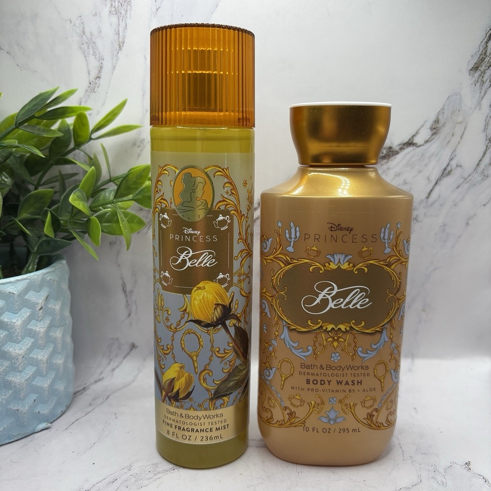 Bath & Body Works Disney Princess Belle Fragrance Mist Body Wash 2 PC SET